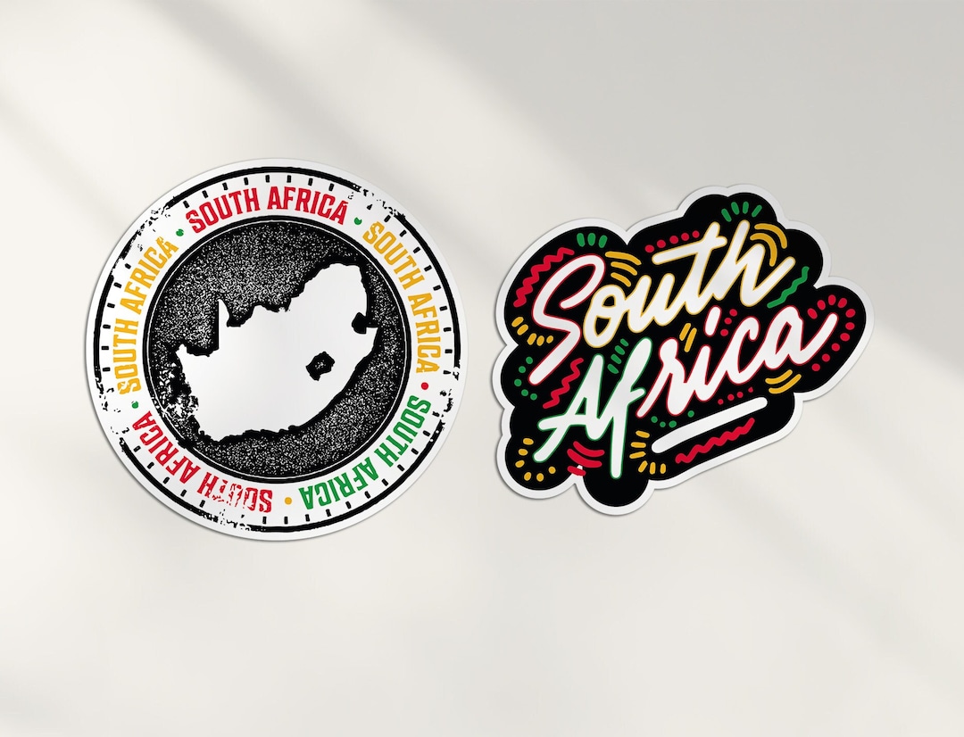 2 X 10cm South Africa Vinyl Stickers - African Map Flag Holiday Travel ...