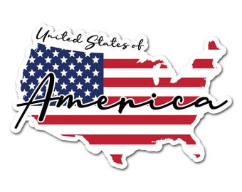 2 x 10cm America Flag Vinyl Stickers - USA United States Map Travel World Country Geography School Location Decal Scrapbook Sticker #82914