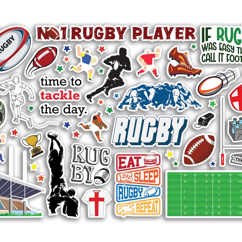 Rugby Stickers - Etsy UK
