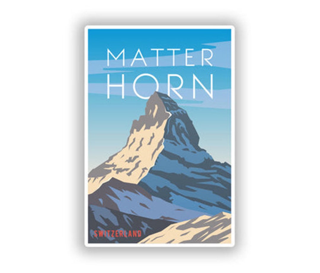 2 X 10cm Matterhorn Vinyl Stickers Europe Mountain Alps Holiday Travel ...