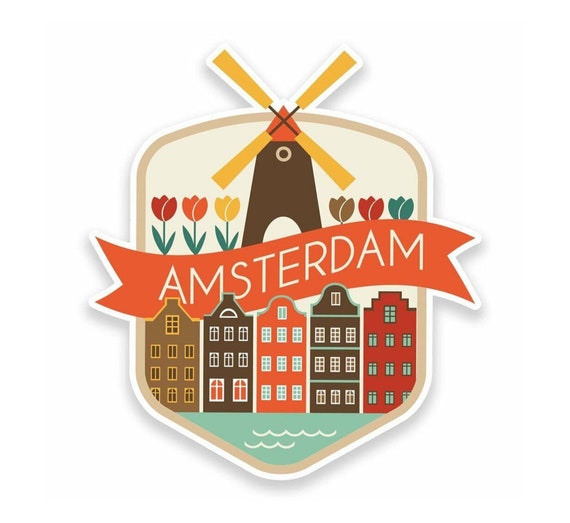 Hiel cafetaria band 2 X 10cm Amsterdam Vinyl Stickers Holland Netherlands - Etsy