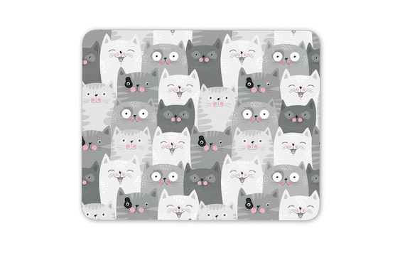 Cat Head Mouse Pad Mat Mousepad Cat Lover Gift Wool Felt Computer Desk Accessories Coworker Gift For Her Cute Cubicle Decor