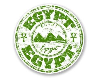 Autocollant Vinyl Souvenir 'Egypt' - Multicolore - Adhésif Pour Valise, Pare-chocs, Vitre - Neuf
