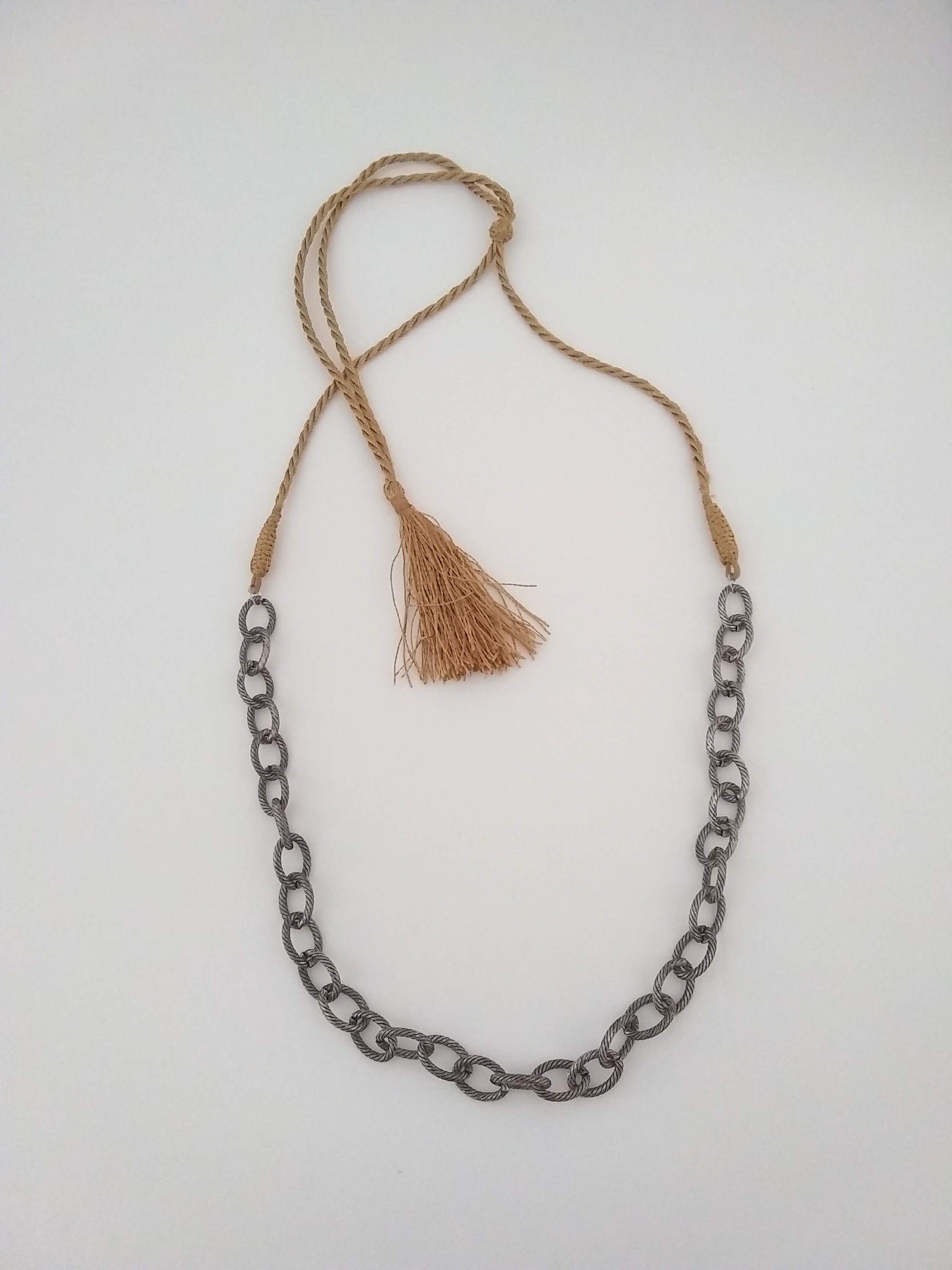 Silver Plated Chain Necklace Adjustable 