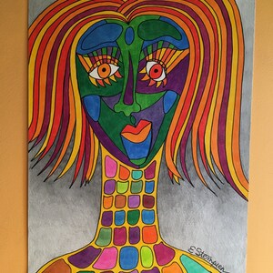 Abstract face art, Abstract faces art, Picasso-style face, Contemporary face drawing, Modern face painting, Abstract face, Abstract portrait