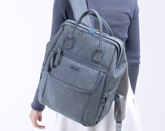 Embroidery Wolf Grayscalel Head Canvas School Backpack Travel Daypack for Men Women and 13 Inch Laptop Computer with Wide Doctor Style Top Opening Embroidery Wolf Grayscalel Head Canvas School Backpack Travel Daypack for Men Women and 13 Inch Laptop Computer with Wide Doctor Style Top Opening