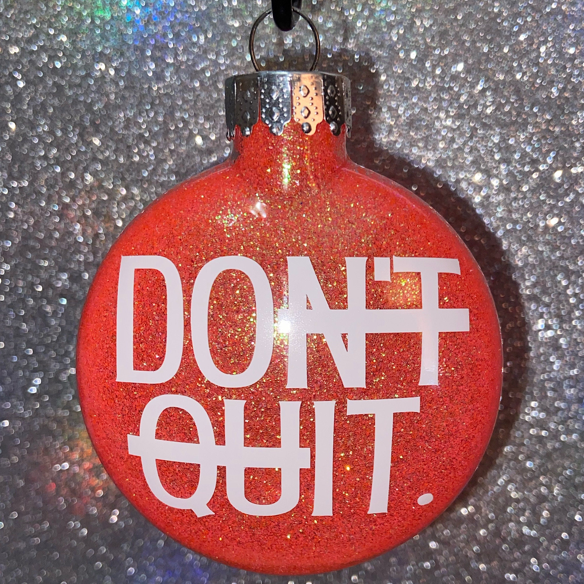 Don't Quit/Do It Glitter Ornament Ornamento Etsy