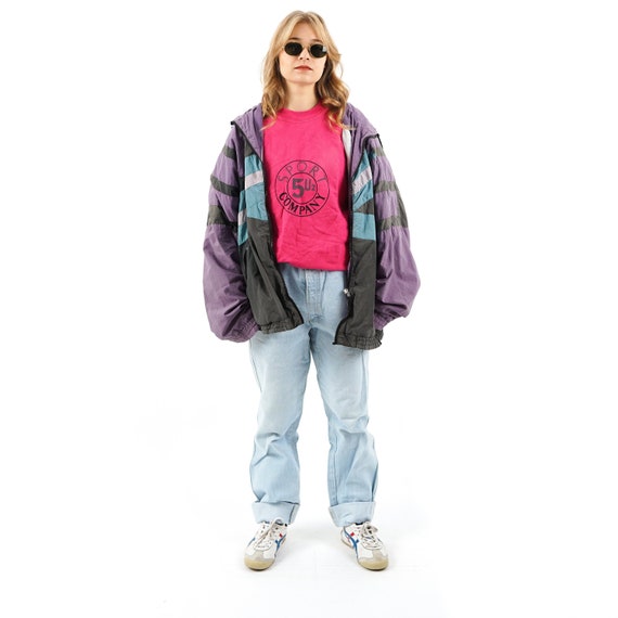 pink and purple windbreaker