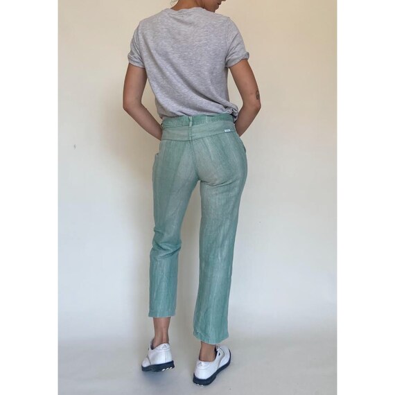 80s Vintage / Retro Green Boyfriend Jeans / High W