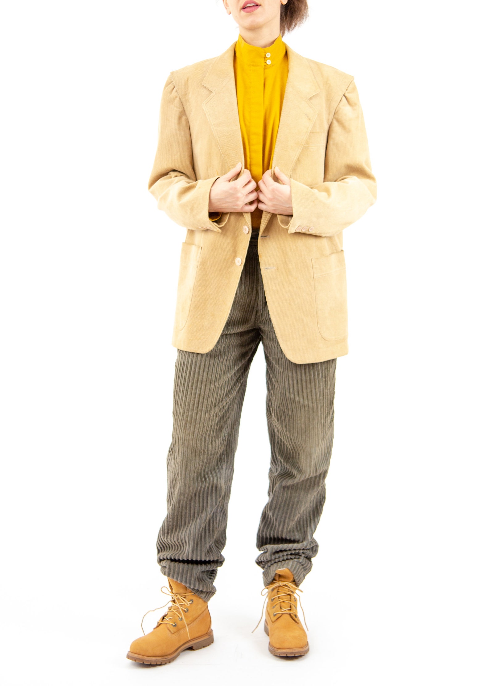 cream corduroy blazer