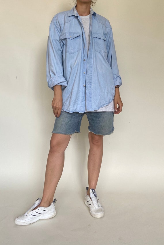 90s Vintage / Retro Denim Shirt / John Baner / Blue Unisex | Etsy