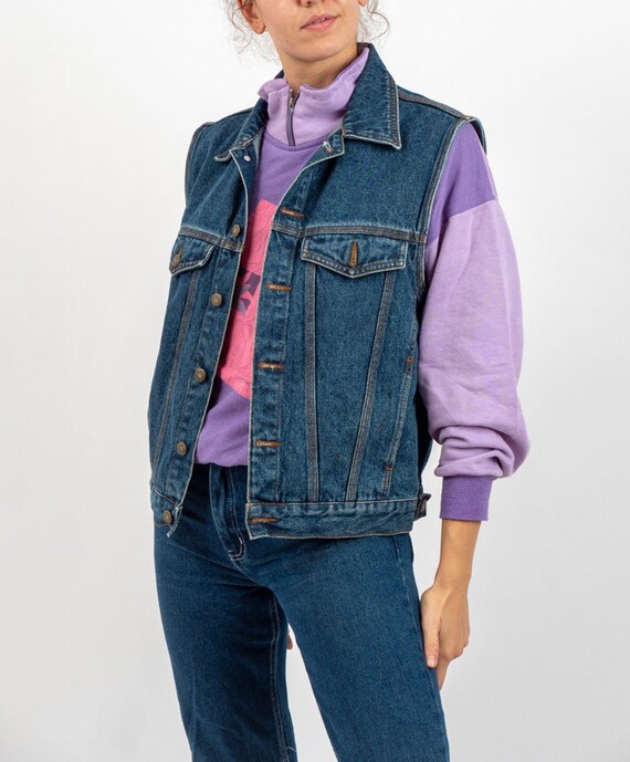 80s / 90s Vintage Denim Vest in Light 