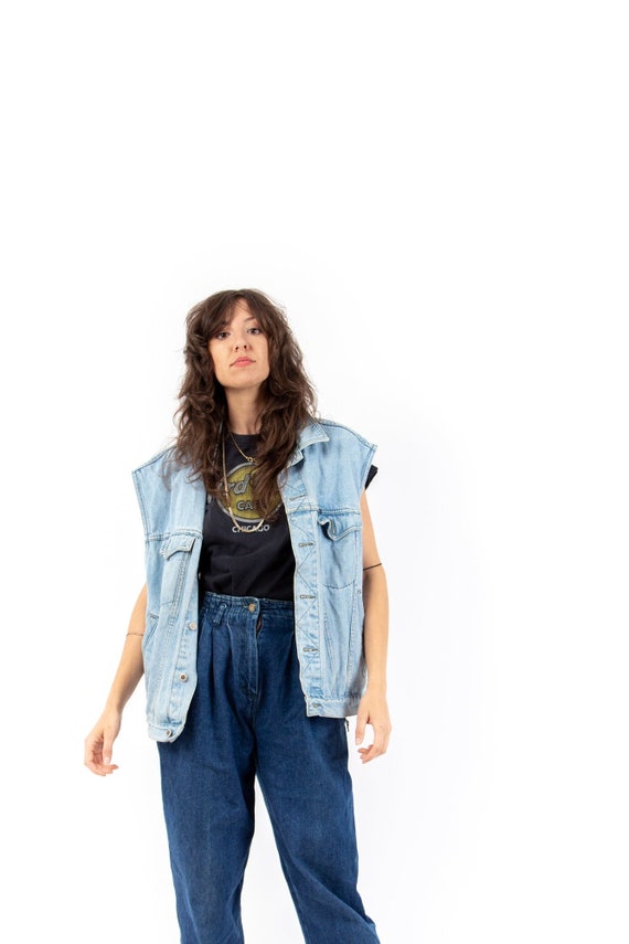 80s / 90s Vintage Denim Vest in Light 