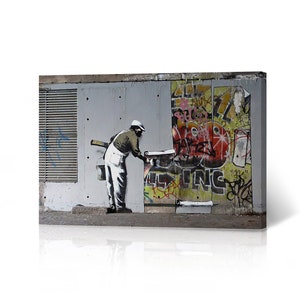 Banksy Wall Art Canvas Print Banksy from London Artwork Living Room Dorm Room Office Wall Art Home Decor