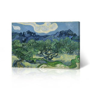 Olive Trees with the Alpilles in the Background 1889 Vincent Van Gogh Canvas Print Wall Art Living Room Bedroom Decor Classical Fine Art