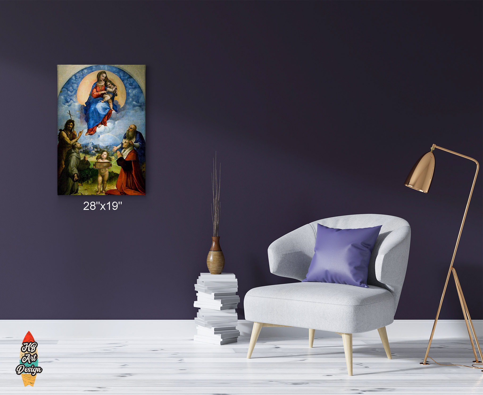 The Madonna of Foligno by Raphael Art Canvas Wall Art Print Renaissance ...