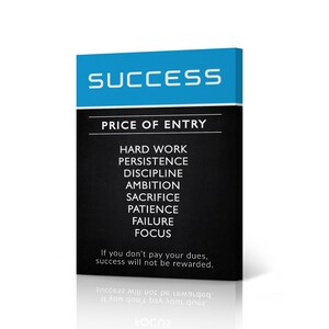 Success Definition Black and White Quote Lettering Canvas Wall Art Print Motivational Entrepreneur Quote Office Decor Inspirational Gift