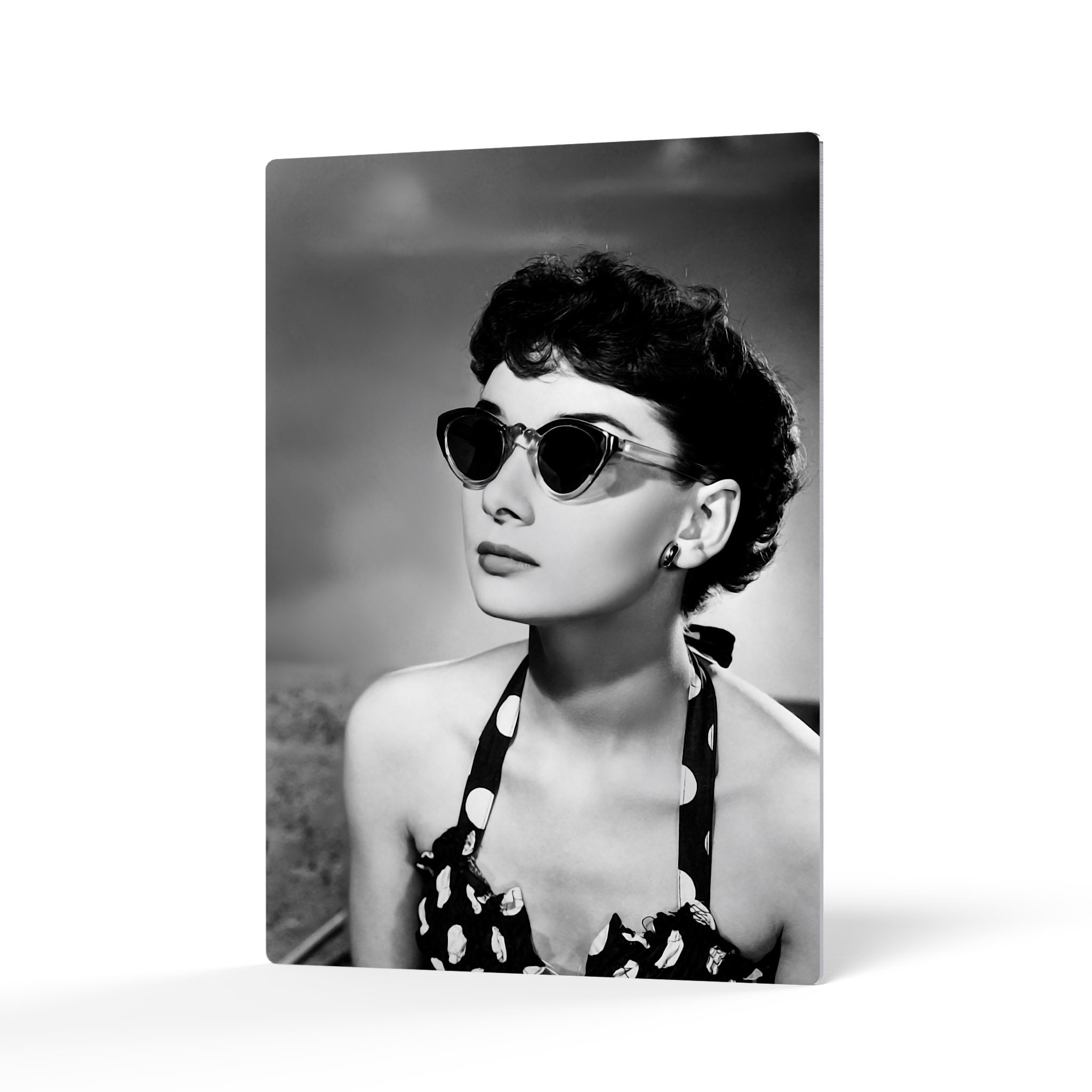 Audrey Hepburn Wall Art Iconic Cat Eye Sunglasses Black And White Metal audrey-hepburn-wall-art-iconic-cat-eye-sunglasses-black-and-white-metal