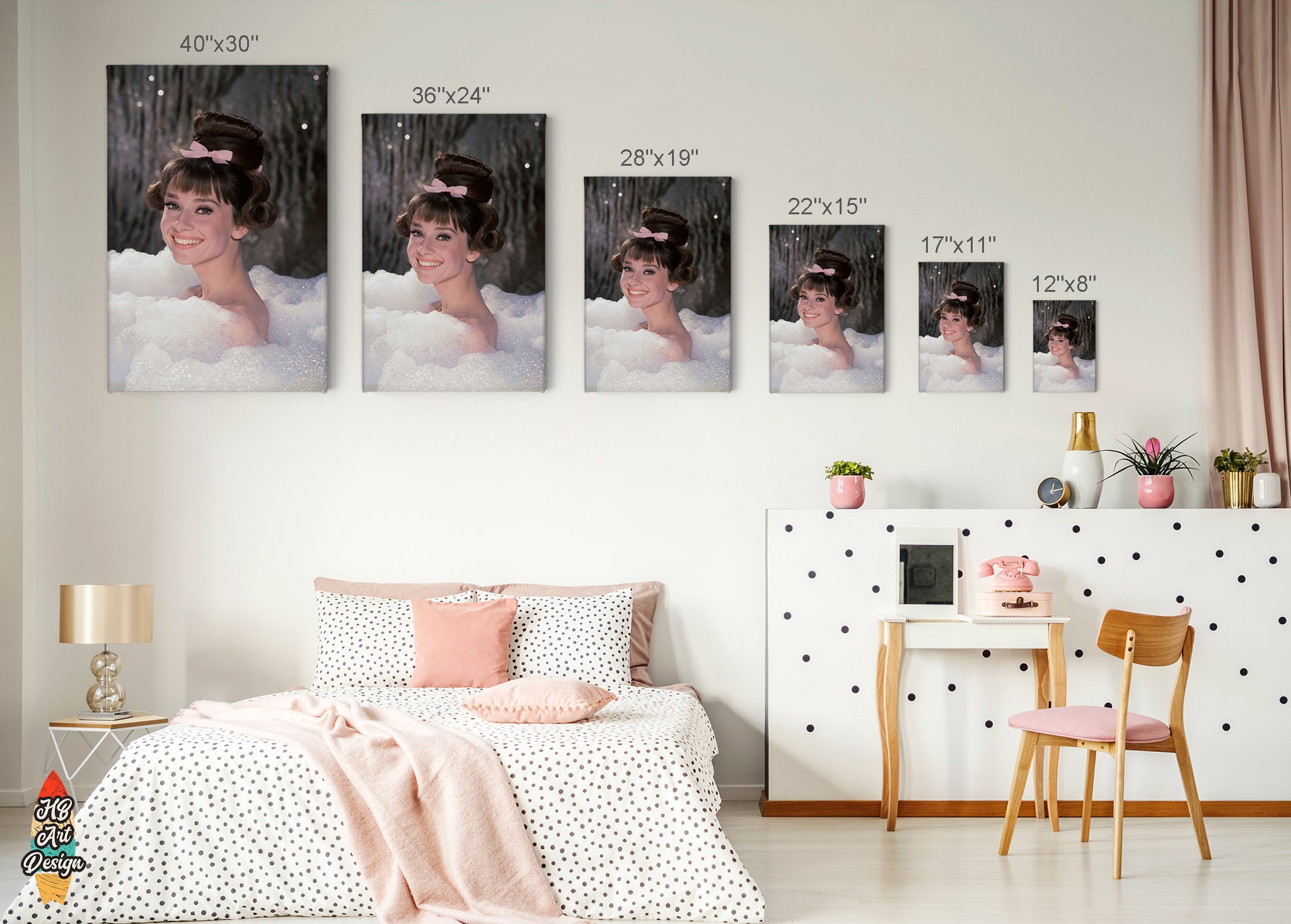 Audrey Hepburn Wall Art Bubble Bath Canvas Wall Art Canvas Etsy
