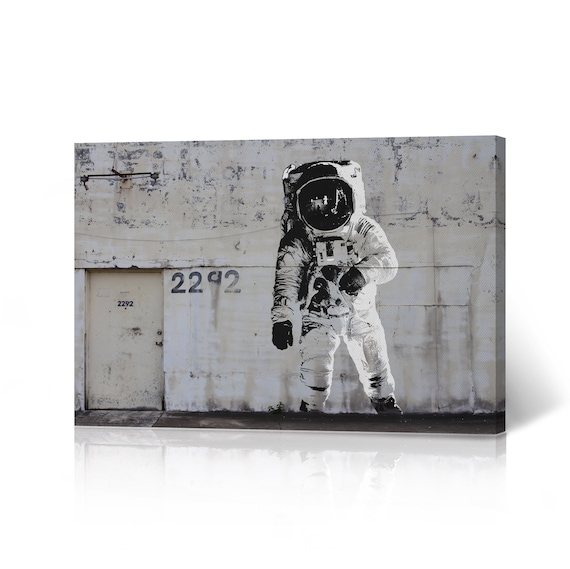 Astronaut Graffiti Street Art Contemporary Canvas Wall Art Print Mural  Painting Office Living Room Dorm Bedroom Bathroom Modern Home Decor - Etsy