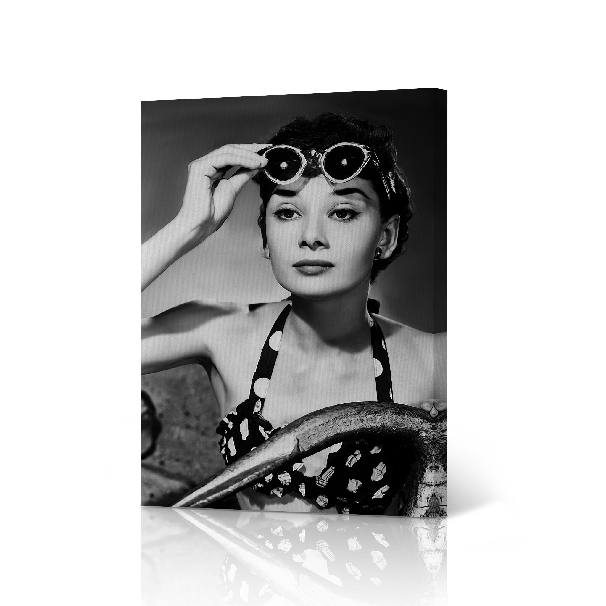 Audrey Hepburn Wall Art Beauty in Iconic Sunglasses Black and Etsy