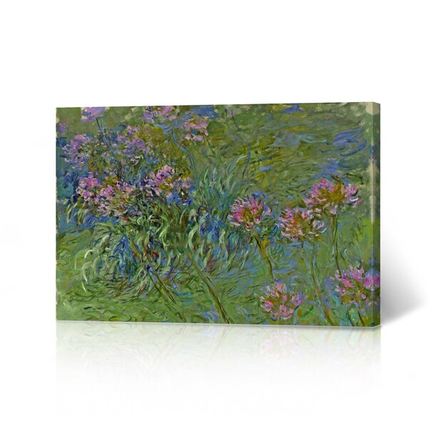 Agapanthus Flowers by Claude Monet Canvas Wall Art Print Famous Oil Painting Impressionism Masterpiece Fine Art Modern Home Decor