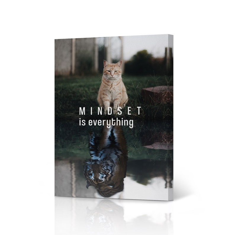 Mindset is Everything Canvas Print Inspiartional Motivational Etsy