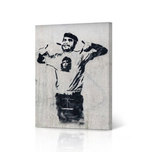 Che and Fidel Graffiti Norway Street Art Contemporary Canvas Wall Art Print Mural Painting Living Room Bedroom Bathroom Modern Home Decor