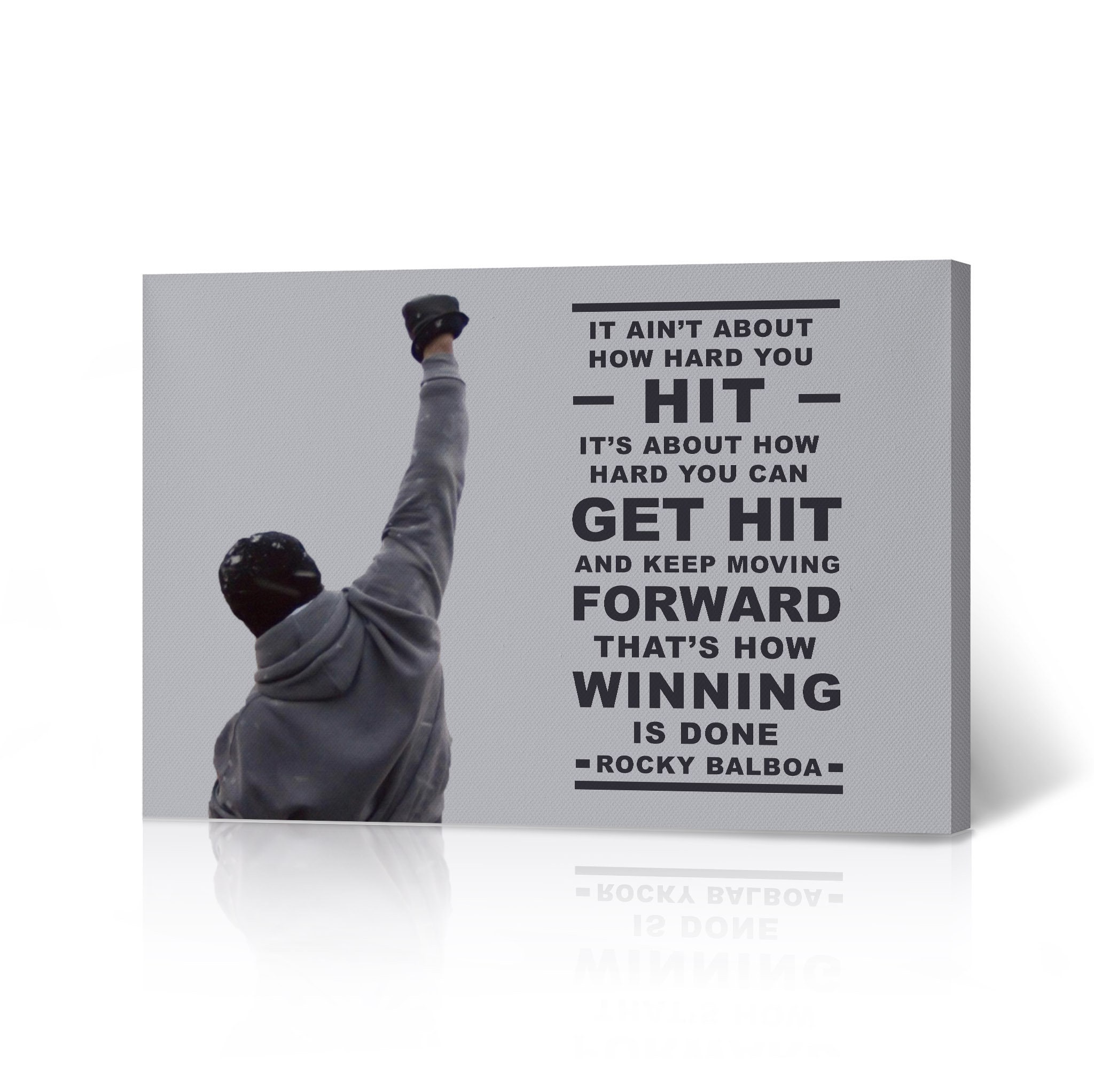 Keep Moving Forward Quote Rocky Balboa Keep Moving Forward Quote Motivational Wall Art | Etsy