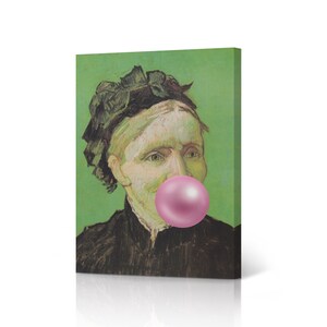 Vincent Van Gogh Portrait of Artist Mother Pink Bubble Gum Masterpiece Canvas Print Wall Art Painting Classic Art Living Room Home Decor