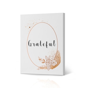 Grateful Bible Verse Scripture Quote Inspirational Christian Wall Art Canvas Print Living Room Home Decor Gift