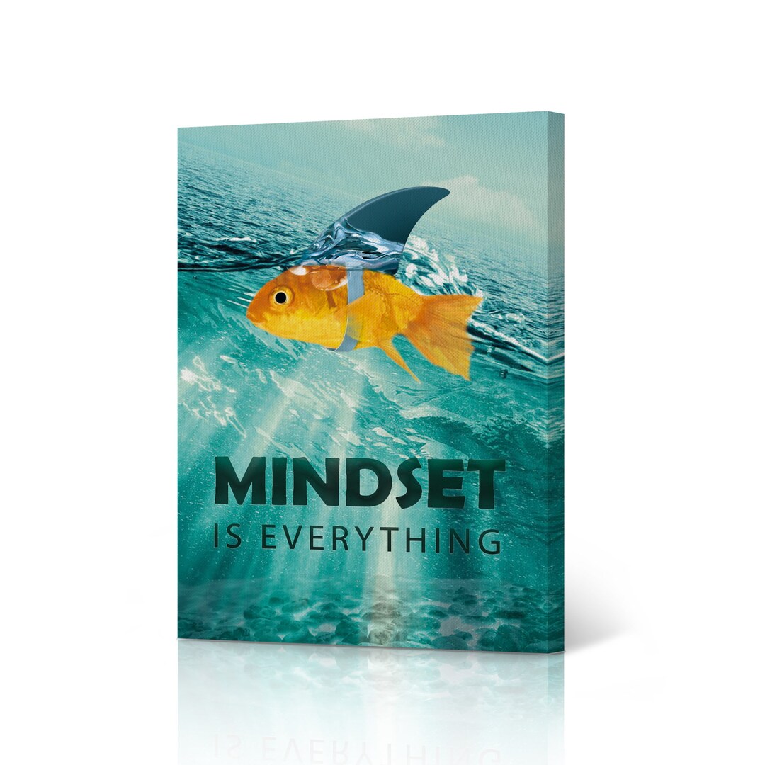 Mindset is Everything Canvas Print Inspiartional Motivational Wall Art ...