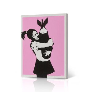 Bomb Hugger Lover Street Art Painting London Mural Graffiti Banksy Canvas Wall Art Print Living Room Bedroom Bathroom Office Modern Decor
