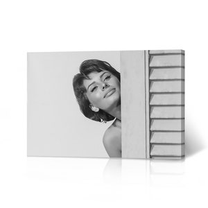 Sophia Loren from Houseboat Movie Wall Art Black and White Canvas Wall Art Print Italian American Living Room Home Decor Wall Hanging