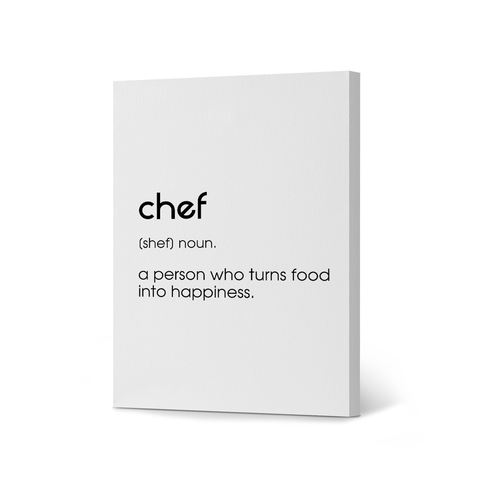 Chef Noun Dictionary Definition Quote Rustic Kitchen Wall Etsy