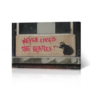 Rat Never Liked Street Art Painting Liverpool Mural Graffiti Banksy Canvas Wall Art Print Living Room Office Modern Decor