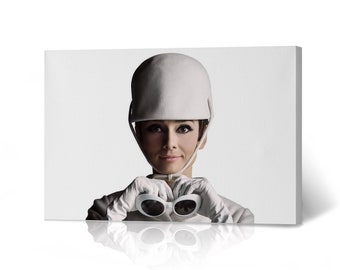 Audrey Hepburn Wall Art How to Steal a Million Movie Photoshoot White Background Wall Art Canvas Print Bedroom Decor Living Room Decor