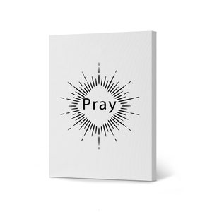 Pray Bible Verse Scripture Quote Inspirational Christian Wall Art Canvas Print Living Room Home Decor Gift