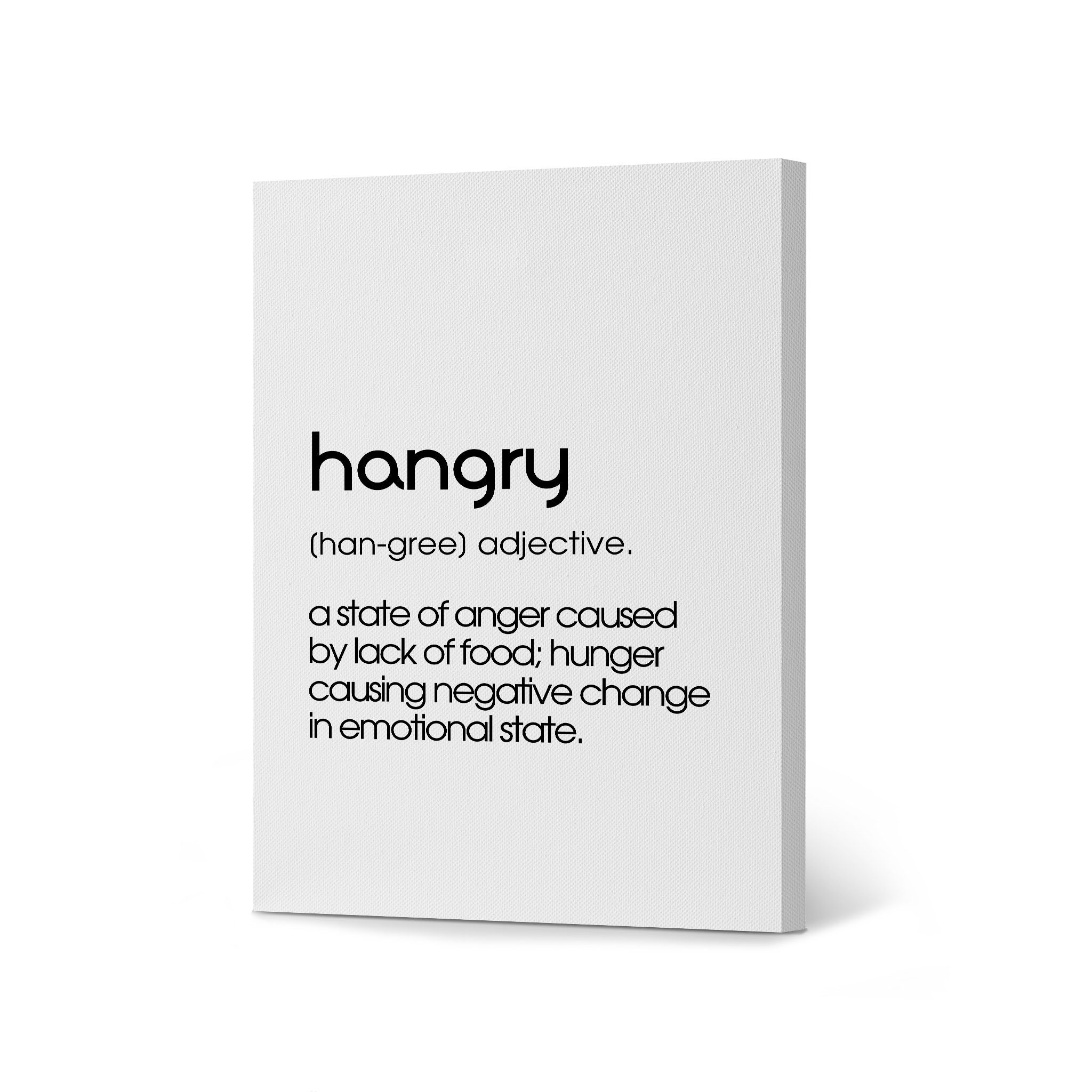 Hangry Adjective Dictionary Definition Quote Rustic Kitchen Etsy