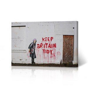 Banksy Wall Art Canvas Print from Isle of Wight Artwork Living Room Dorm Room Office Wall Art Home Decor