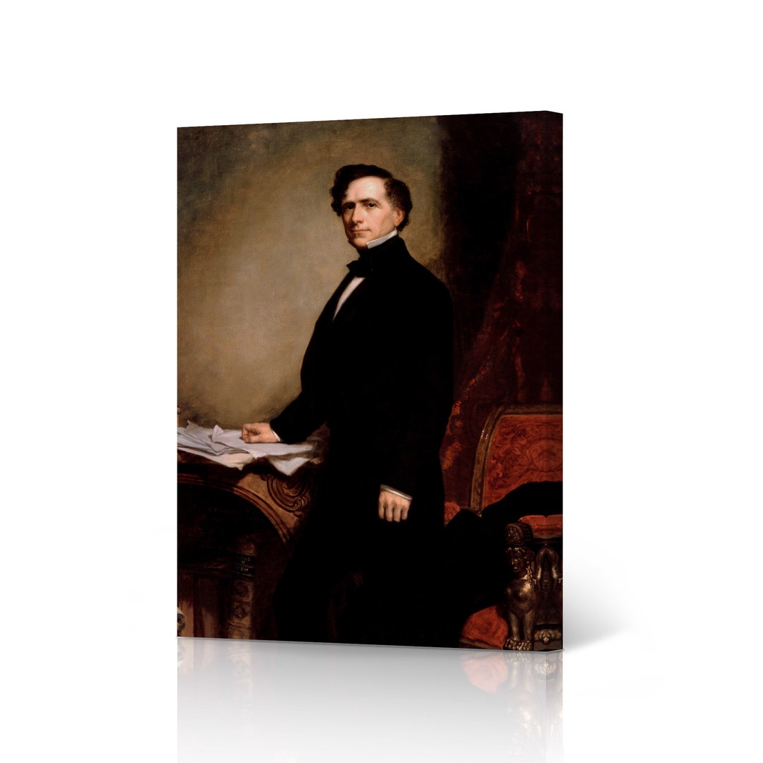 14th President of the United States of America Franklin Pierce Portrait ...