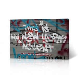 This is My New York Accent Street Art Painting Mural Graffiti Banksy Canvas Wall Art Print Living Room Bedroom Bathroom Office Modern Decor