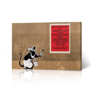 Masterpiece of Detournement in Our Spectacular Society Street Art Painting Mural Graffiti Banksy Canvas Wall Art Print Modern Decor
