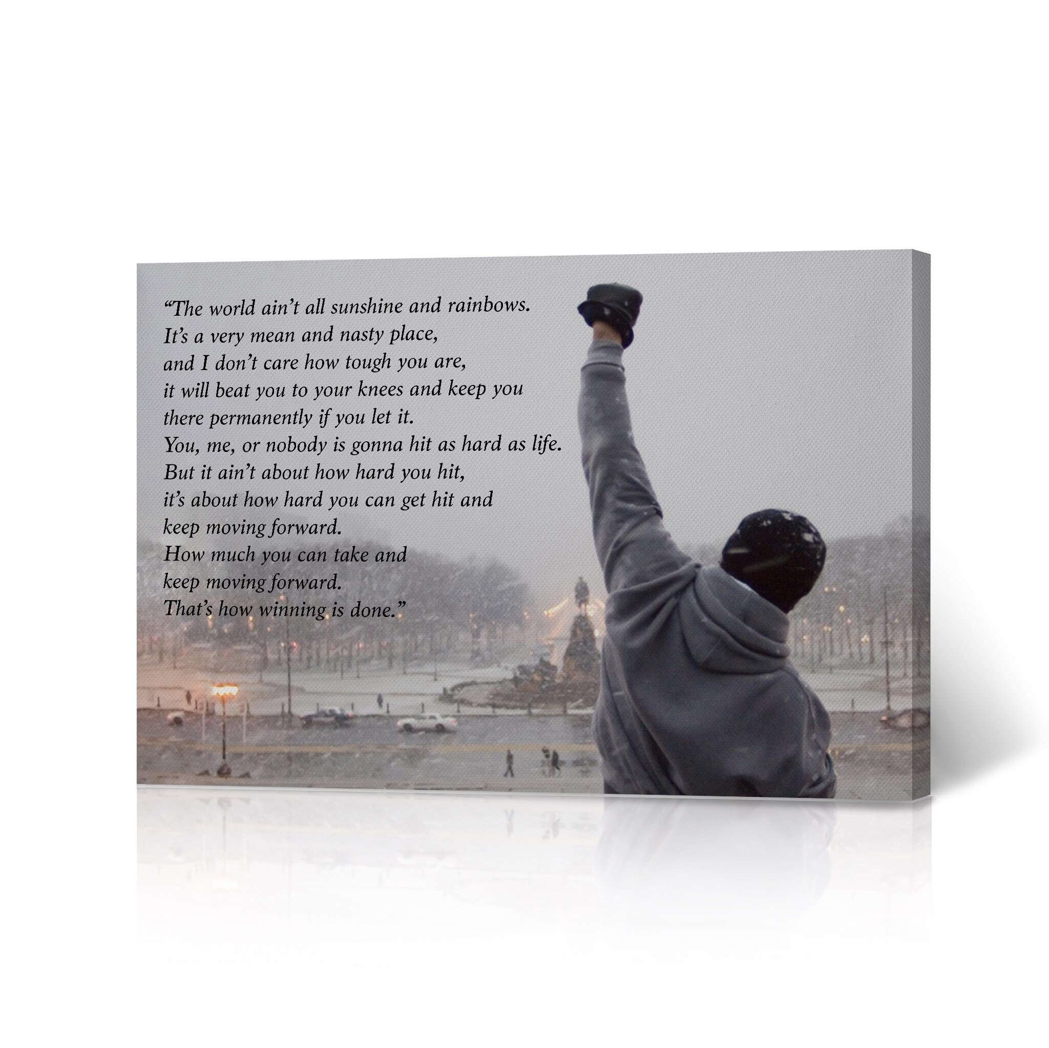 Rocky Balboa Citation Motivational Wall Art Canvas Wall