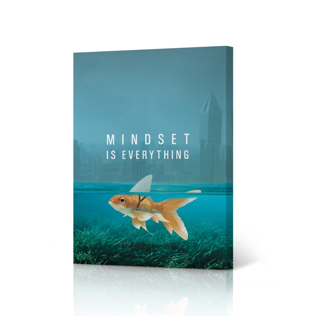 Mindset is Everything Canvas Print Inspiartional Motivational Wall Art