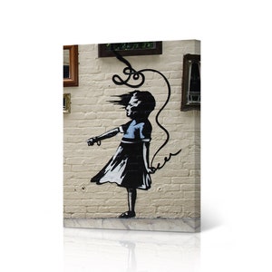 Banksy Wall Art Canvas Print Princess of Wales Artwork Living Room Dorm Room Office Wall Art Home Decor