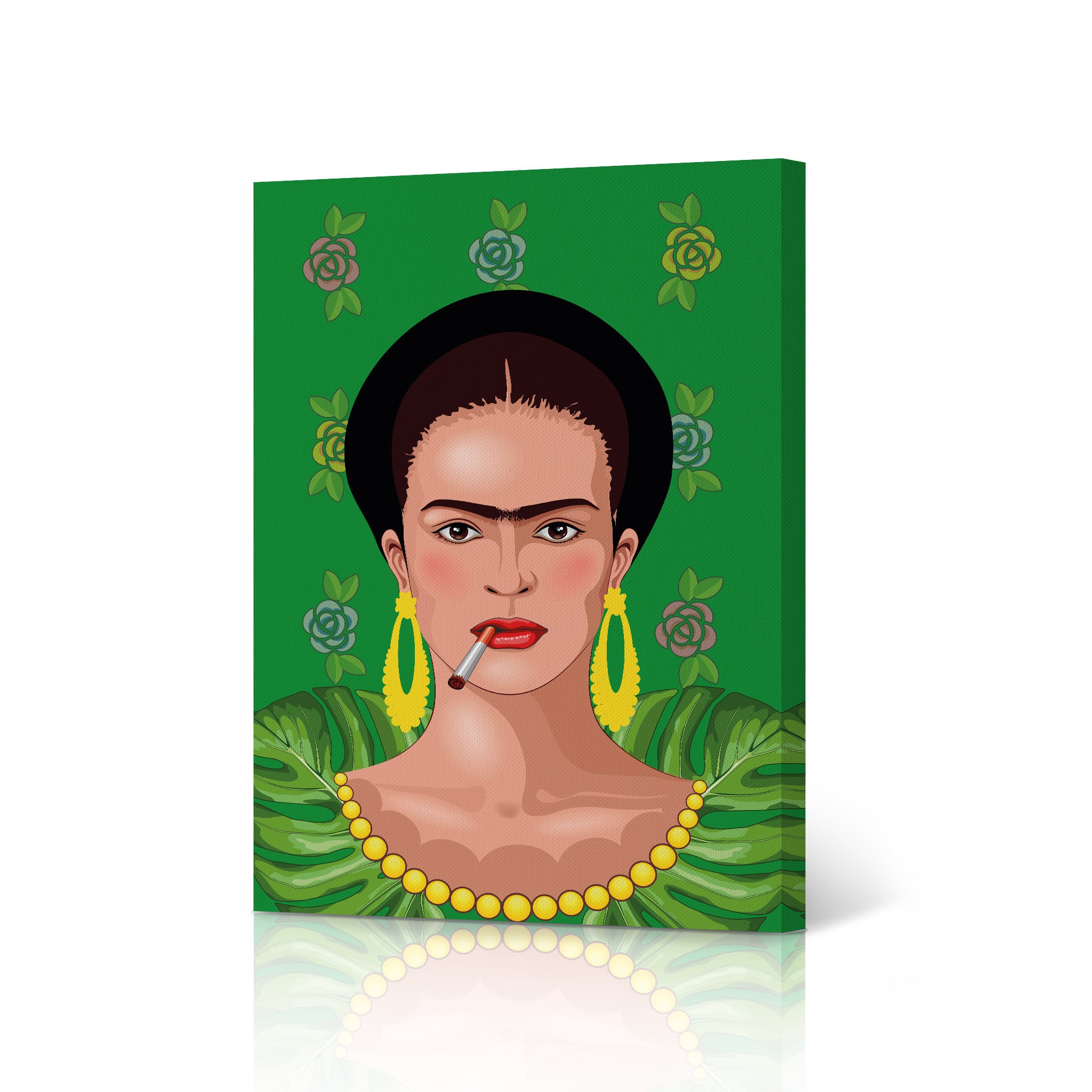 Wall Art Frida Kahlo Canvas Prints Poster Smoke Girl Picutre