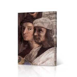Self Portrait from The School of Athens by Raphael Art Canvas Wall Art Print Renaissance Famous Oil Painting Masterpiece Fine Art Home Decor