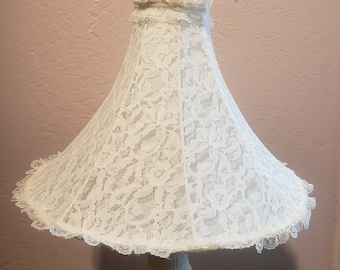 Lace lampshade, handmade lampshade, Victorian lampshade, custom lampshade, silk bell lampshade, home decor, rempdeling, fancy lampshade