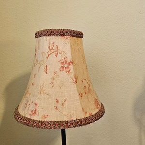 Vintage flowered lampshade, replacement lampshade, silk lampshade, victorian lampshade, fancy shade, lampshades, home decor
